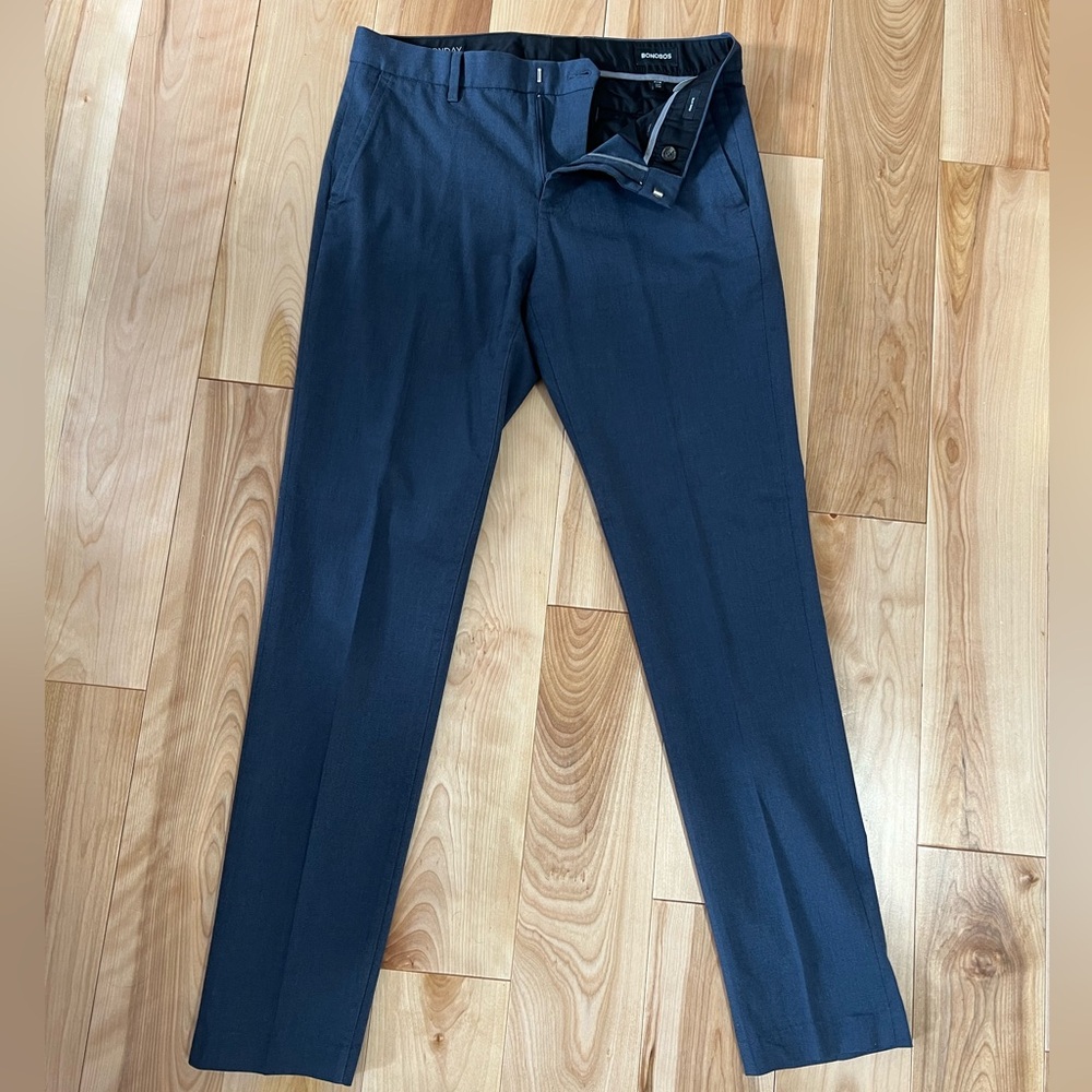 Bonobos 31”x32” Slim Taper Weekday Warrior Pants - “Monday Steel Blue Yarn Dye”